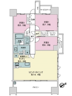ザ・パークハウス名古屋　ディライトスクエアの間取図