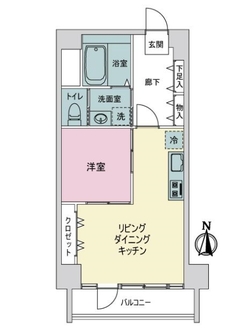 フジメゾン西日暮里の間取図