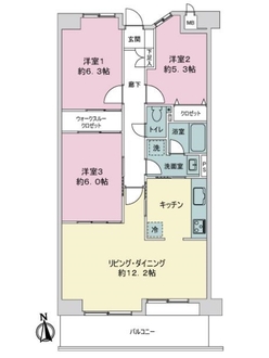 藤和シティコープ神山の間取図