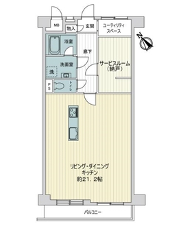 鷺沼さくら公園スカイマンションの間取図