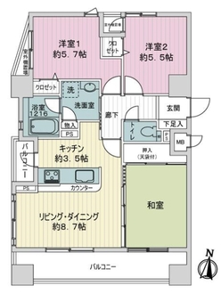 ファーネスト荒江の間取図