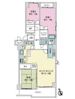 コスモ宮前平の間取図