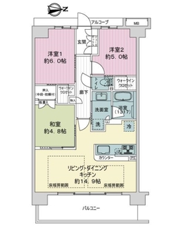 メイツ京都梅津の間取図