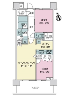 バウス上中里の間取図