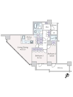 ＢＥＡＣＯＮ　Ｔｏｗｅｒ　Ｒｅｓｉｄｅｎｃｅの間取図