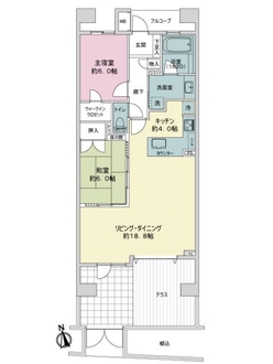 レクセル船堀サザンフェイスの間取図