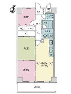 ライオンズマンション船橋飯山満台一番館の間取図
