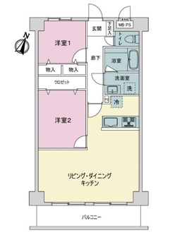 ライオンズマンション船橋飯山満台一番館の間取図