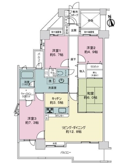 ライオンズヒルズ新松戸の間取図