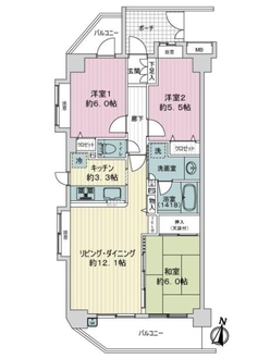 日神パレステージ中浦和ウインフォートの間取図