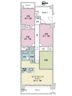 エスパス東雲本町プレステージの間取図