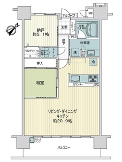 サーパスシティ廿日市地御前の間取図