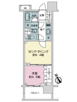 オープンレジデンシア名古屋駅ＴＨＥ　ＣＯＵＲＴの間取図