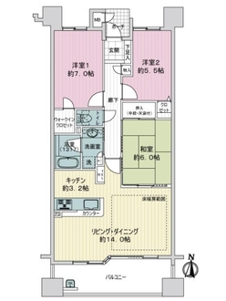 ユニーブル黒川シティの間取図