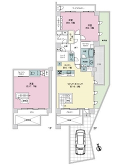 プラウド川名山の間取図