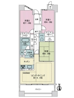 ライオンズガーデン橦木町の間取図