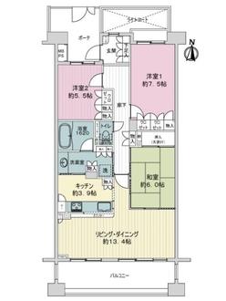 クリオ溝の口壱番館の間取図