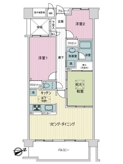 ヴィルヌーブ鷺沼２番館の間取図