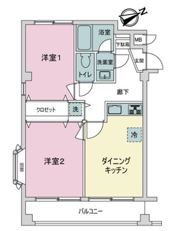 ジュネス与野上峰の間取図