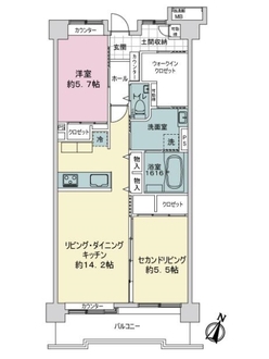アンピール空港通り一号館の間取図