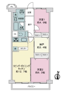 ソフトタウン根岸壱番館の間取図