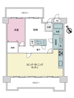 ライオンズマンション植田ヒルズイーストタワーの間取図