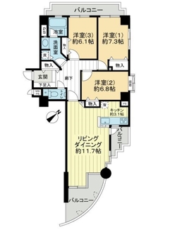 ライオンズマンション篠原北町の間取図
