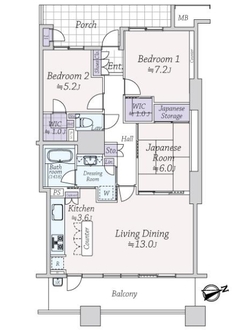 ザ・タワー＆パークス田園都市溝の口の間取図