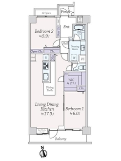 ライオンズマンション藤沢第３の間取図