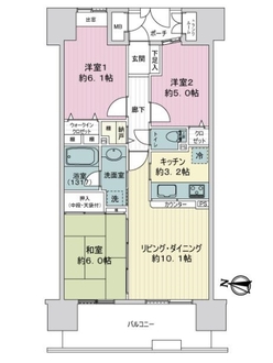 コスモシティ住吉川公園の間取図