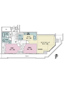 ザ・ヨコハマタワーズタワーイーストの間取図