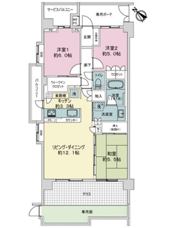 ライオンズ平井グランフォートの間取図