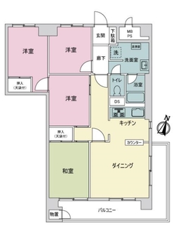 東建金町マンションの間取図