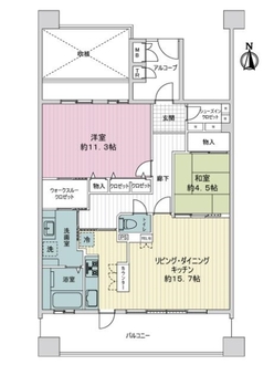 エムズシティ一宮フォレステージの間取図