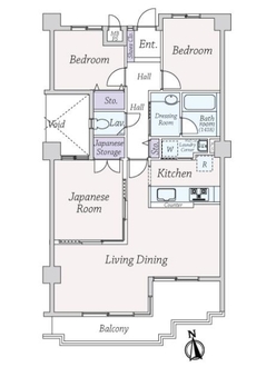 ライオンズマンション仁川の間取図