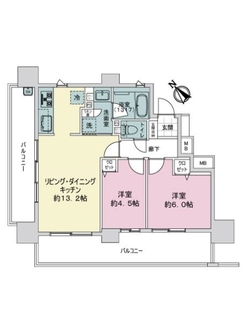 ライオンズ広島リバーゲートの間取図
