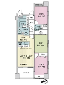 ライオンズマンション上幟シティの間取図