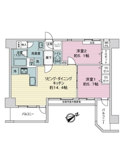 ライオンズマンション葛飾青戸の間取図