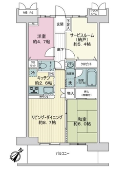 ライオンズモリス小竹向原の間取図