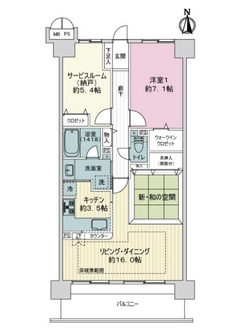 ライオンズマンション京都山科ガーデンシティの間取図