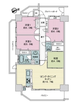 ヴィラージュ堀越弐番館　光彩の街の間取図