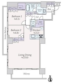 ブランズ川口元郷の間取図