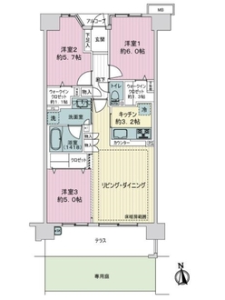 デュオヒルズ戸田公園リヴァリーゼの間取図