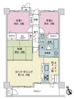 サンマンションアトレ一宮文京の間取図