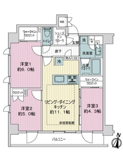 プレシス練馬ステーションフロントの間取図