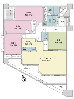 コアマンション桜坂プレジオヒルズの間取図