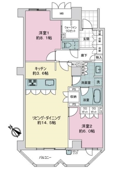 グランドパレス浄水通りの間取図