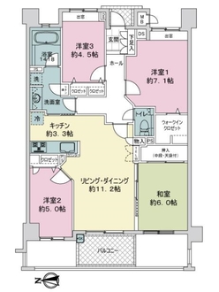 アーサー橋本駅ネオシスの間取図