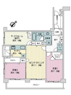 ライオンズヒルズ津田沼弐番館の間取図