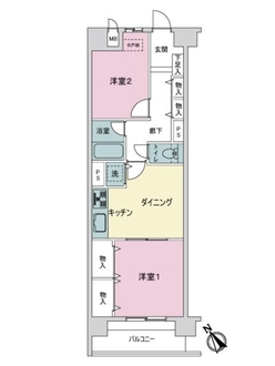 ライオンズマンション杁中ガーデンＣ棟の間取図